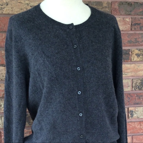 Lord Taylor Xl Gray Cashmere Cardigan 